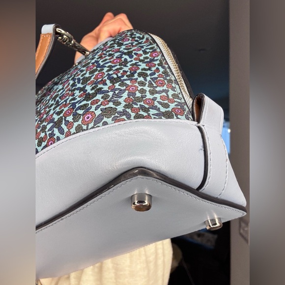 Coach Mini Sierra Dome Satchel Blue Floral - Picture 17 of 17